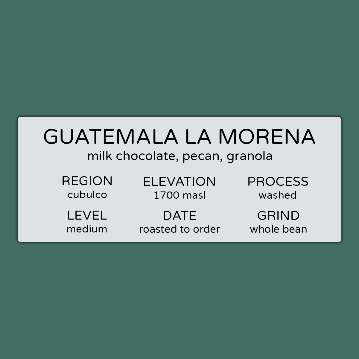 GUATEMALA LA MORENA